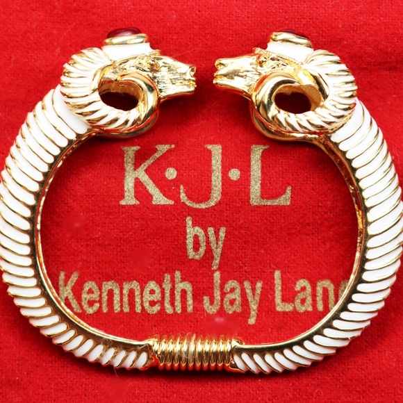 🏆 BOOKPIECE Kenneth Jay Lane Ram's Head Bracelet - Picture 6 of 16